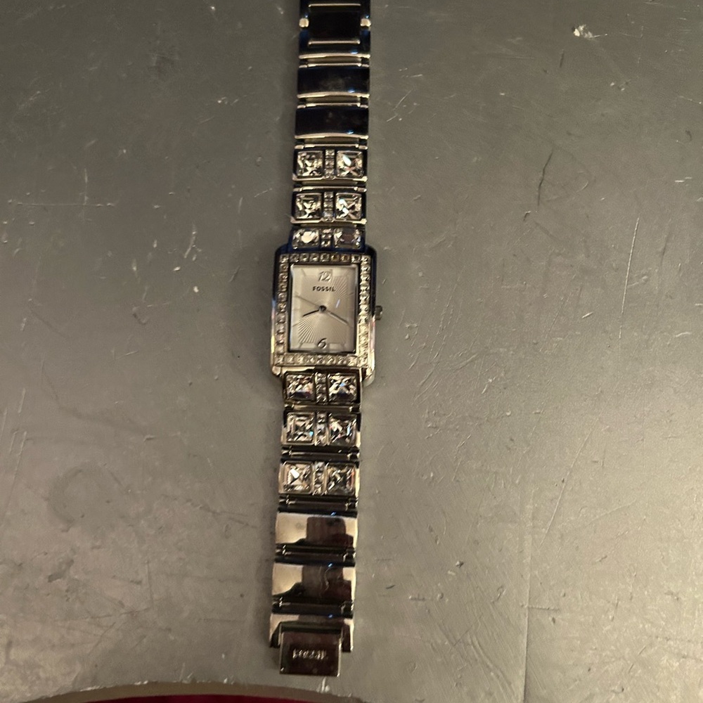 Fossil Black and Silver Bracelet Watch